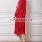 ladies beach dresses cotton-blend Red Button-Up Handkerchief short front long back dress