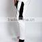 High Quality Premium Cotton Blend black white fashion slim fit skinny drop crotch joggers with side gold zipper custom men bulk