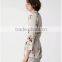 European lasted cotton sleep wear printed short-sleeved trousers with two sets of pajamas suit ladies