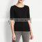 OEM lady blank t-shirt women tie up sleeve t shirt with wholesale price china