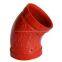 ductile iron grooved rigid couplings with UL and FM
