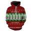 Chrismtas heart tree unisex 3D red sweatshirts/blue na plus size 3d hoodies/ fashioable 3d Christmas hoodies jacket