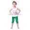 Green Mermaid Short Sleeve Top with short Pants Kids Outfit