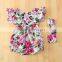 Cute cotton frocks designs new born clothes floral baby harem rompers M6071401