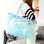 Striped Transparent Shoulder Bags Women Clear Handbag Summer Beach Bag