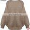 Womens knit clothing manufacturer drop shoulder sweater