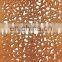 Decorative Laser-Cut Rust Metal Privacy Screen