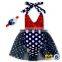 Trendy Summer Red Sequin Infant Toddlers Clothing 4th Of July Girls Dress Cheap Infant Clothing Rompers Baby Clothes Romper