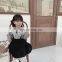 6660/Customized print kids lace turn-down collar shirt korea fashion sweet girls top