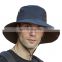 Cheap Foldable Sun Custom Bucket Hat Summer Cotton Cap Wholesale Fishing Boonie Brim Sun Safari Hat With Strings
