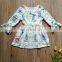 2019 Boutique STRAWBERRY GIRLS DRESS Plum Blossom Reindeer Long Sleeve Dress Girl Pure Cotton Dress 1-6YEARS