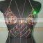 Women diamond sexy bra chain Female splicing jumpsuit bikini lingeries Beach home wear costume