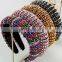 Gorgeous Full Crystal Designer Headband Luxurious Hand Made Rhinestone Thick Sponge Hair Hoop Bridal Wedding Hair Accessories