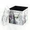 Customized Manufacture's Direct Price Modern Printing PVC Leather Foldable Storage Ottomans