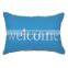Wholesale Embroidery Letter With Blue Background With Piping Cushion Pillow for Outdoor