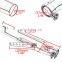 Cafe Racer motorcycle Chrome 430MM Galvanized Iron Exhaust Pipe for Harley