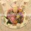 round/rectangle mirror candle plate for table decoration