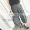 Striped Statin Chiffon Wide Leg Pants