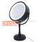7 inch metalic desktop makeup mirror with LED light/Angle tilt adjustable/Light touch control panel