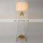 Simple three-legged bedside lamps with glass shade art supplies chrome lamp table light