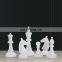High Quality Black White Golden Ceramic Horse Porcelain Chess Decor Home Accessories