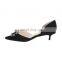 Women elegant pointed toe fancy design low heels decorate with embellished pointed toe sandals shoes