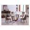 New design Rectangular table solid wood base Marble  dinning tables glass table sets