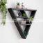 Single Chunky Solid Wood Floating Triangular shelf Crystal Display Shelves 46x39x8cm