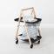 Simple modern small wheelies table sofa side Nordic side table living room solid wood bedside table
