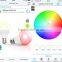 Smart bluetooth LED bulb with android and ios App, supporting timing switch, dancing light with disco, colorpix from camera