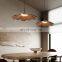 Nordic Led Pendant Light Minimalist Walnut Flower Shaped Hanging Lamps For Living Room Dinner Room Decoration Lamp