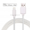 White MFi magnetic usb cable light 2m for iphone