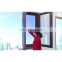 aluminum thermal break casement window with net 100%customer satisfactory  good design 6mm tempered glass casement window