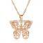 Rhinestone Bling Jewelry Butterfly Necklace