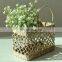 Mini Square Basket Hanging Seagrass Bag Straw Handbag Flower Basket Picnic