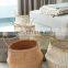 Tribal Orange & Natural Seagrass Belly Basket Plant Holder Storage Basket Decor Home Wholesale
