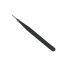 Steel carbon tweezers anti-static black thin pointed curved mouth household home repair nail pick 10#tweezers