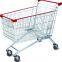 Metal Store Grocery Store Supermarket 150L European Zinc with Powder Coated Shopping trolley Cart