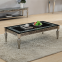 Luxury modern stainless steel frame glass top coffee table living room center cafe tables set furniture