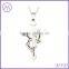 OEM rhinestone stainless steel leo inca cross pendant