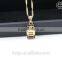 2015 Yiwu Simple Design Jewellery Hot Sales Brass Chain Gold Plated Pendant Necklace