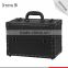 China online shopping hot sale PVC makeup train case portable cosmetic case with foldable tray inside