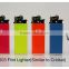 Plastic mini BIC CRICKET flint lighter FH-203 with butane gas neon color