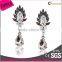 2015 new clear crystal water drop shape dangle fancy wholesale earrings