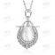 white 18k gold plated jewelry necklace for female