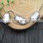 LFD-008B New Druzy Pearl & Rhinestone Connectors Spacer Beads Jewelry For Making Necklace