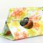 Fashion Peach Flower Series For iPad mini 4 Flip Leather Case 360 Degree Rotation Case TB-0004