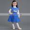 Wholesale fashion new design embroidery royal blue party children frocks designs