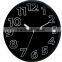 Round Wall Decorative Quartz Analog Clock with Hollow Arabic Number Hour Markers