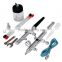 Professional Dual Action Gravity Suction Feed Airbrush Kit with Two Airbrushes Hose for Body Paint AS-34